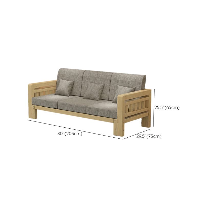 Cosy Cotton and Linen 2-Piece Sectional Sofa with Stylish Wooden Frame - image 11