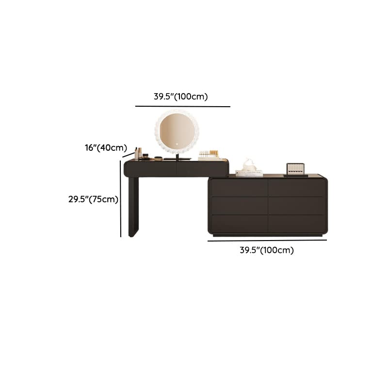 Vanity Set in Matte Black with Lighting and Scalable Features - image 12