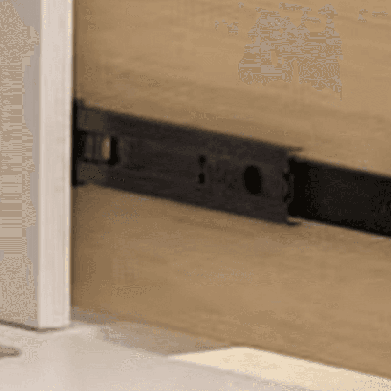 White Wall Hung Art Deco TV Stand with 2 Drawers, 2 Cabinets, and Cable Management - image 6