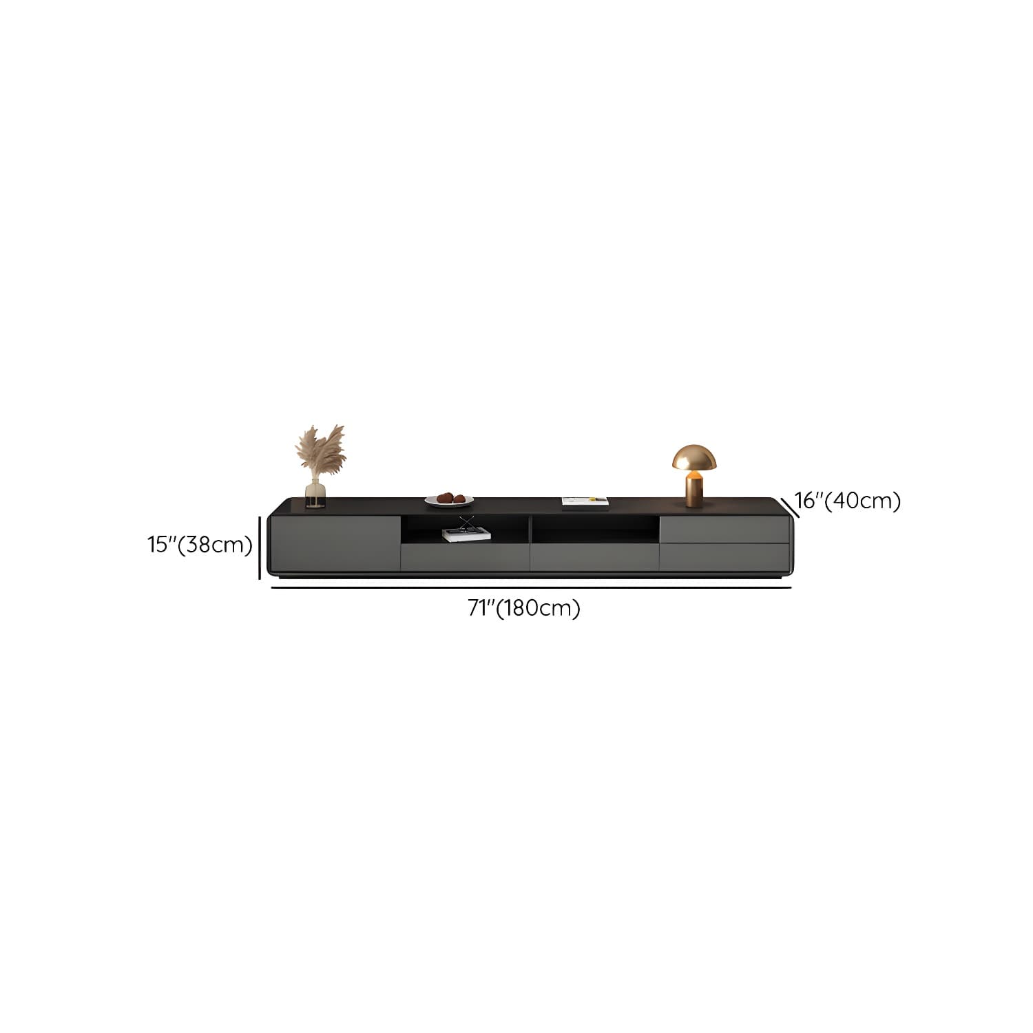 Wooden TV Media Console Scandinavian TV Stand Console with Drawers - image 19