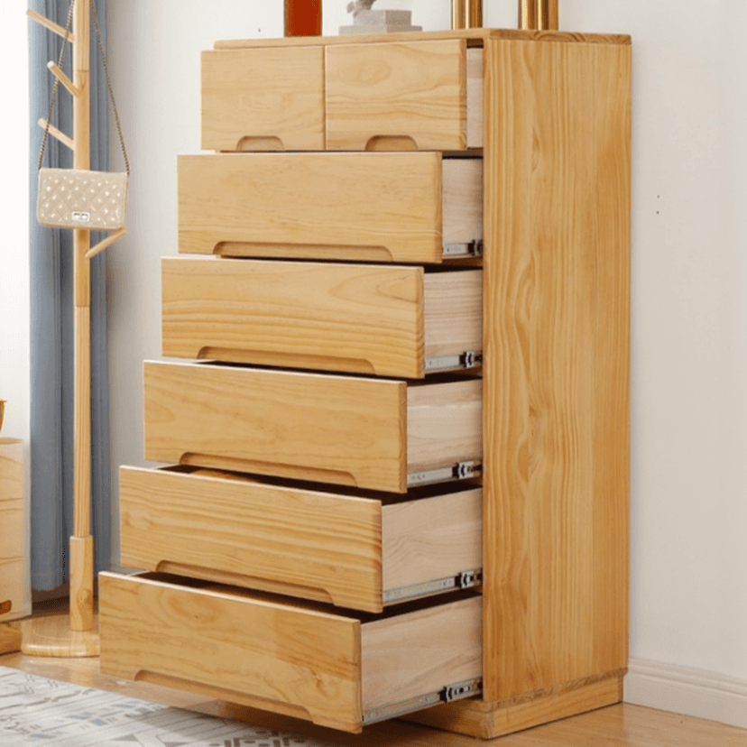 Modern Natural Wood Vertical Lingerie Chest with 6 Drawers/7 Drawers/5 Drawers - image 6