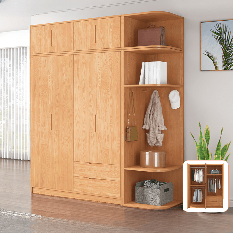 Wood Color Nordic Unfixed Wardrobe Closet - image 14