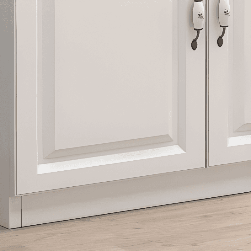 Chalk Sideboard with 4 Drawers, Standard Size, 1 Shelf, Manufactured Wood Countertop, 4 Doors, and Self-supporting Design - image 4