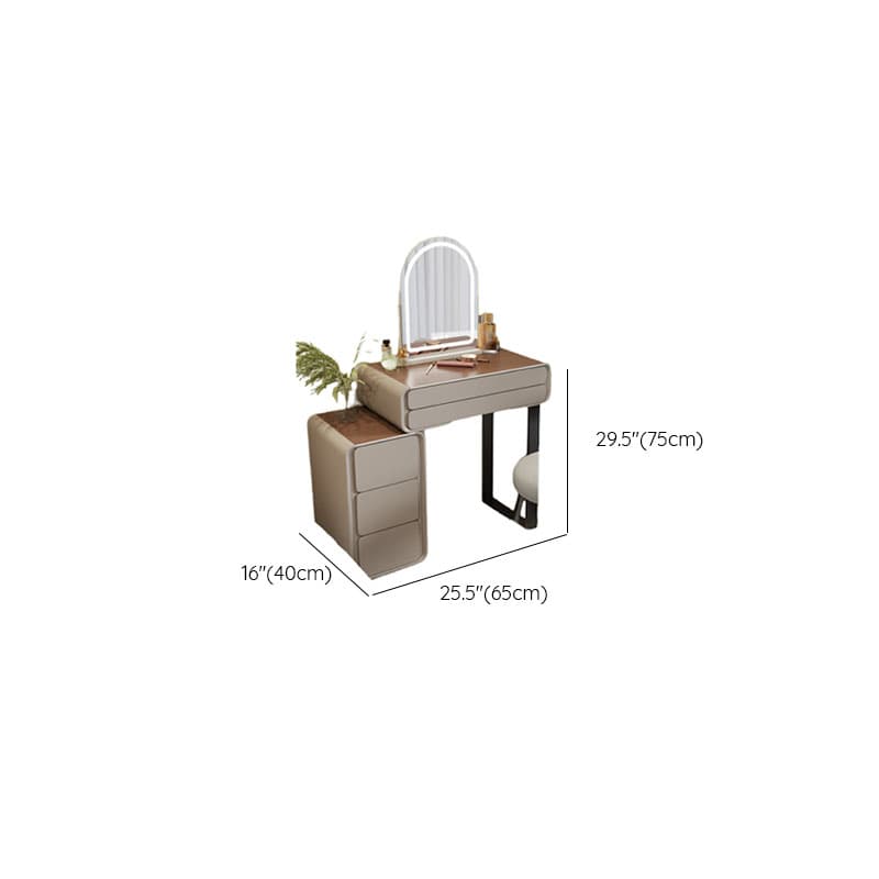 Art Deco Engineered Wood Small Standard Vanity Set with 5 Drawers - image 13
