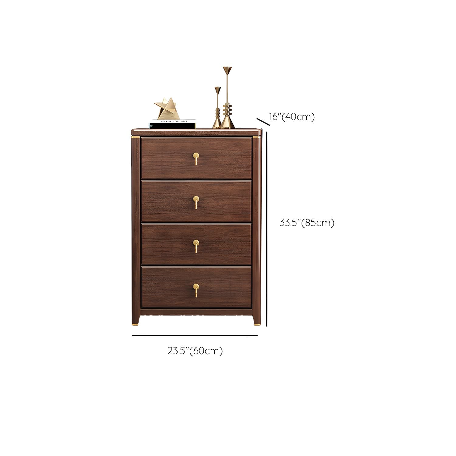 Mid Century Modern Chest Wood Rectangular Chest in Walnut Finish - image 17