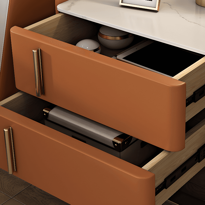 Nightstand With Drawer Organization with Leg, 2 Drawers and Stone Counter Top in a Casual Style - image 15