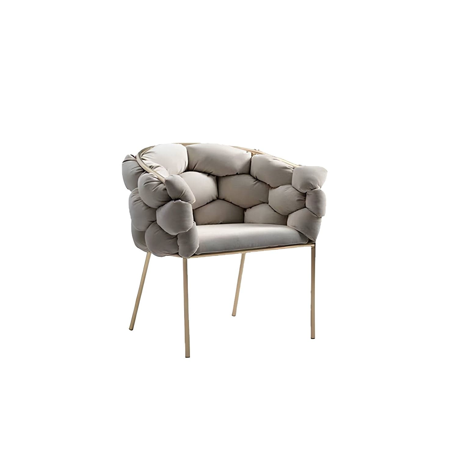 Glam Kitchen Gold Legs Chair Upholstered Dining Armless Chair - image 7