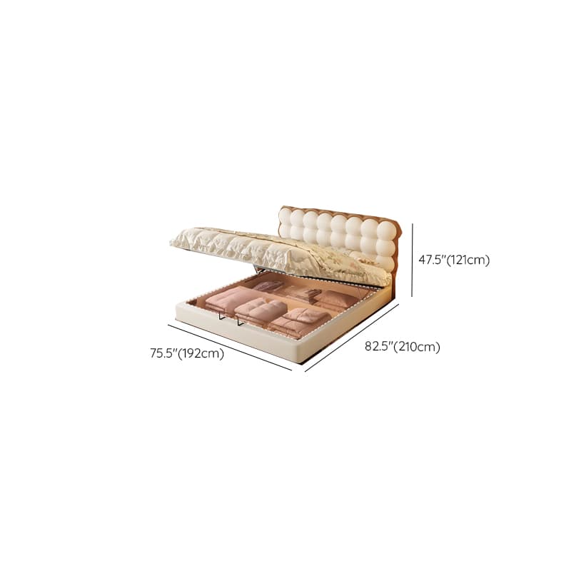 Storage Included Panel Bed with 3 Storage Boxes, Steel Frame, Stitch-tufted Design, and Sponge Upholstery - image 13