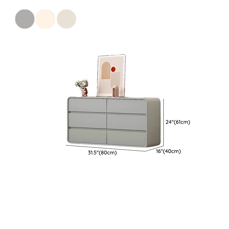 Art Deco Horizontal Console Dresser in Natural Wood with 6/8 Drawers - image 9