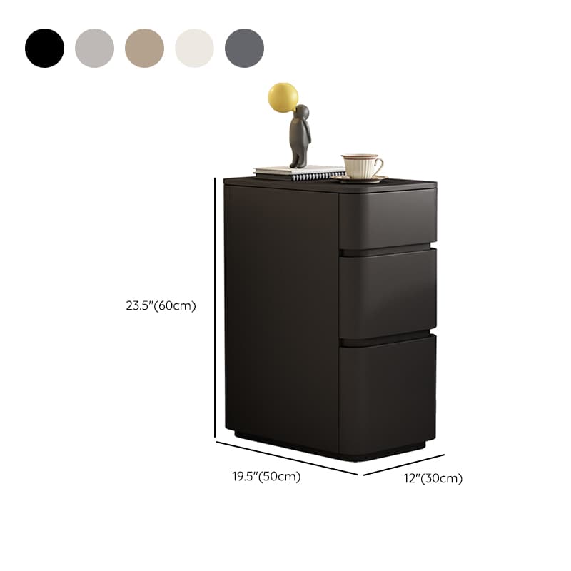 Minimalist Drawer Storage Nightstand with 3 Drawers and Artificial Leather Countertop - image 12