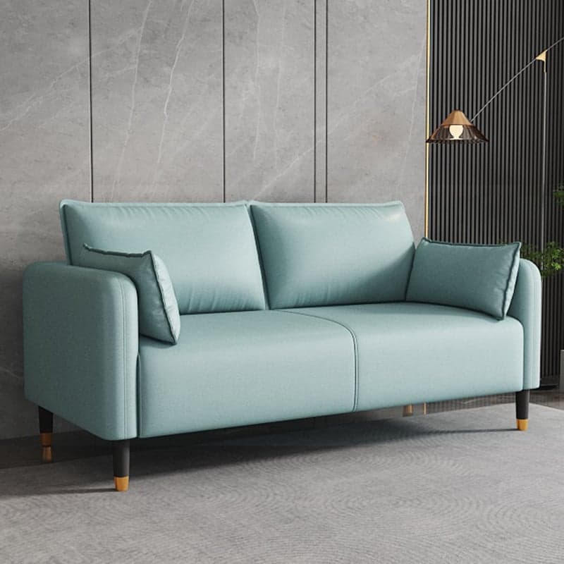 Art Deco Solid Color Water Resistant Loveseat with Wide Pillow Back and Square Arm - image 7