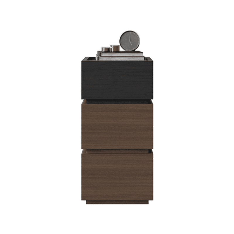 Organic Modern Nightstand With Drawer Organization Featuring 3 Drawers and Real Wood Countertop