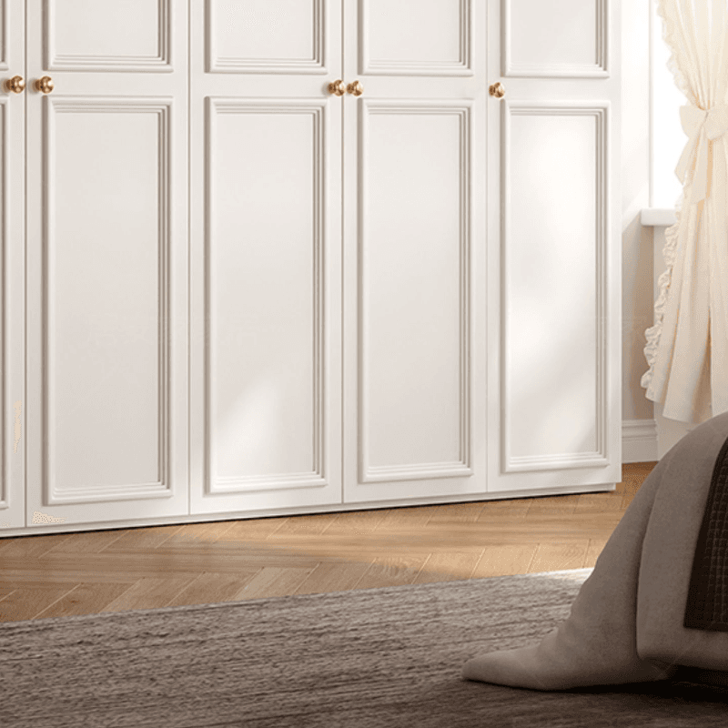 Chalk Modern Wooden Standalone Almirah with Soft Close Drawer, Soft Close Door, and Interior Shelves - image 3