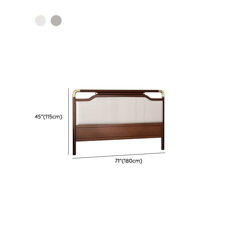Modish No Distressing Timber Panel Headboard with Rectangle/Stepped Shape for Queen/King/Full Bed, Featuring Sponge Upholstery and Standard Height - image 14
