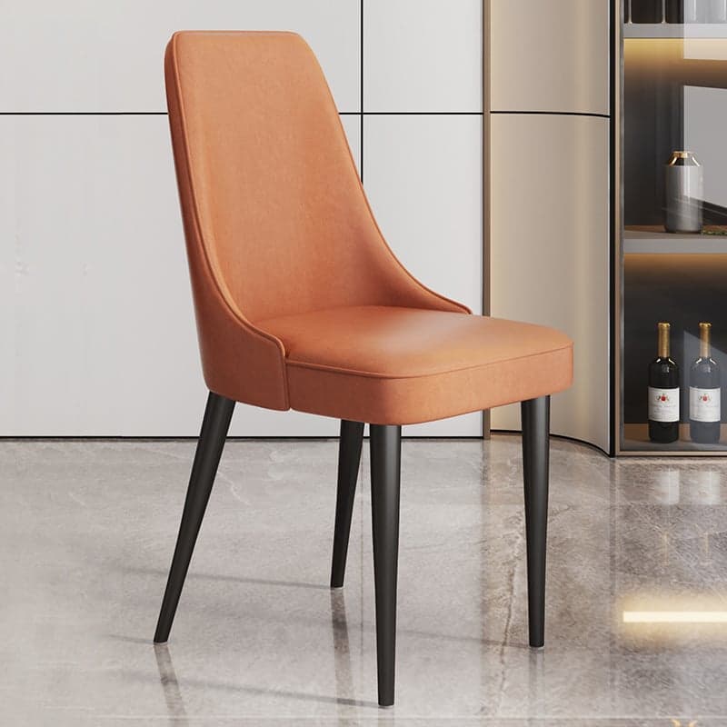 Framed Stable Side Chair with Upholstered Chair in Polyurethane and Solid Back for Restaurant - image 6