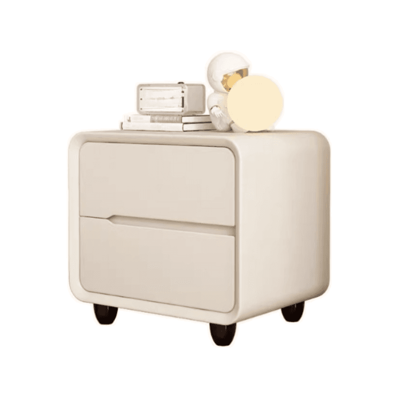 Organic Modern 2 Tiers Nightstand With Drawer Organization Featuring Pleather Countertop - image 14