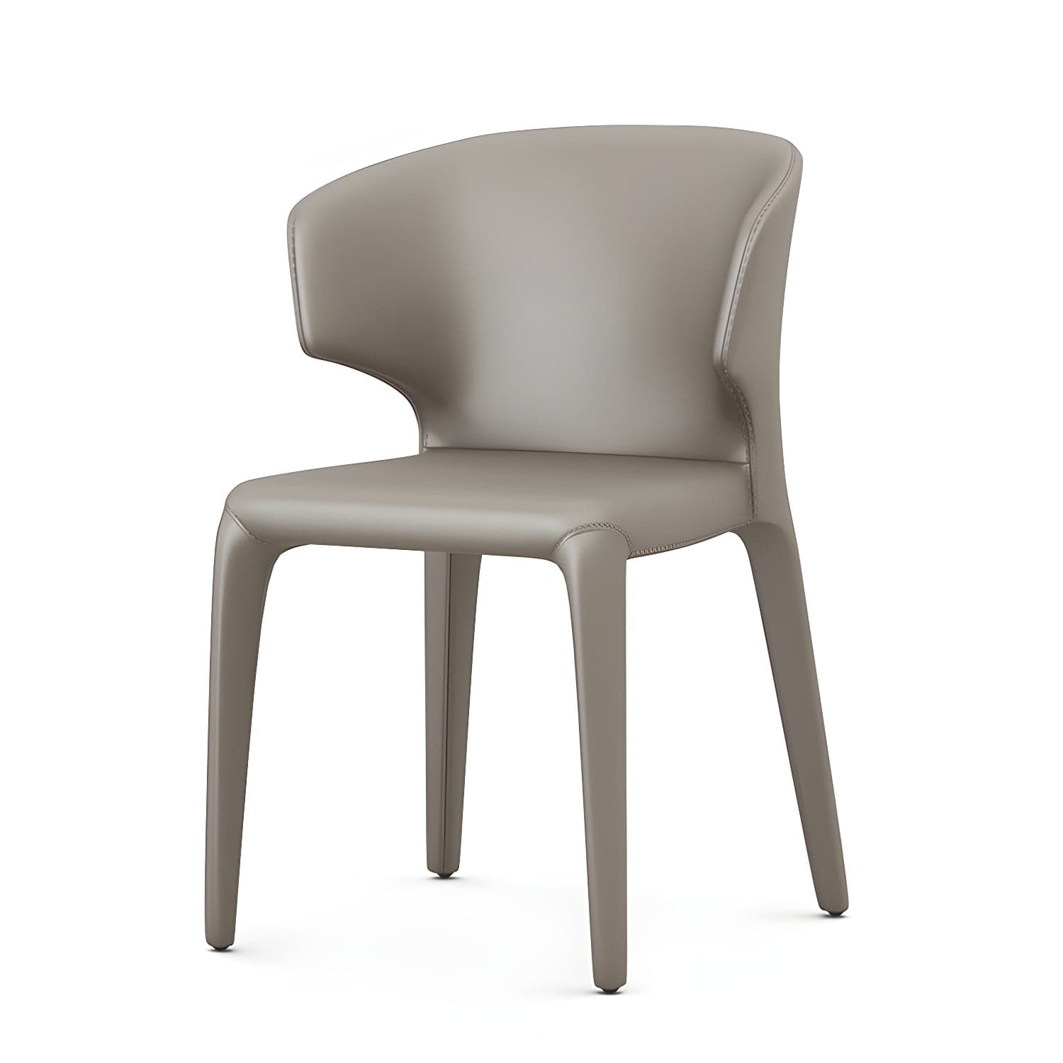 Designer Style Leather Arm Chair Wingback Matte Finish Single Dining Chair - image 7