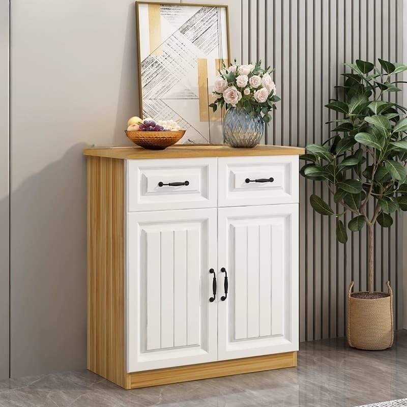 White Buffets & Sideboards with Cabinets and Drawers for Dining Room