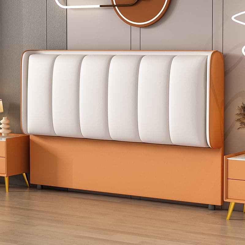 Art Deco Style Panel Headboard in Pine Wood with No Distressing, Rectangle Shape for Twin/King/Queen Bed, Featuring Sponge Upholstery and Standard Height - image 7