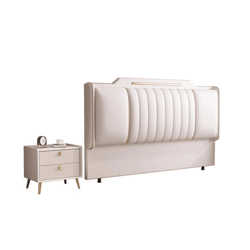 Modish Timber Framed Sponge Filling King(76"W x 80"L)/Queen(60"W x 80"L)/Full(54"W x 75"L) Standard（36-55“） Stepped No Distressing Wingback Headboard - image 13