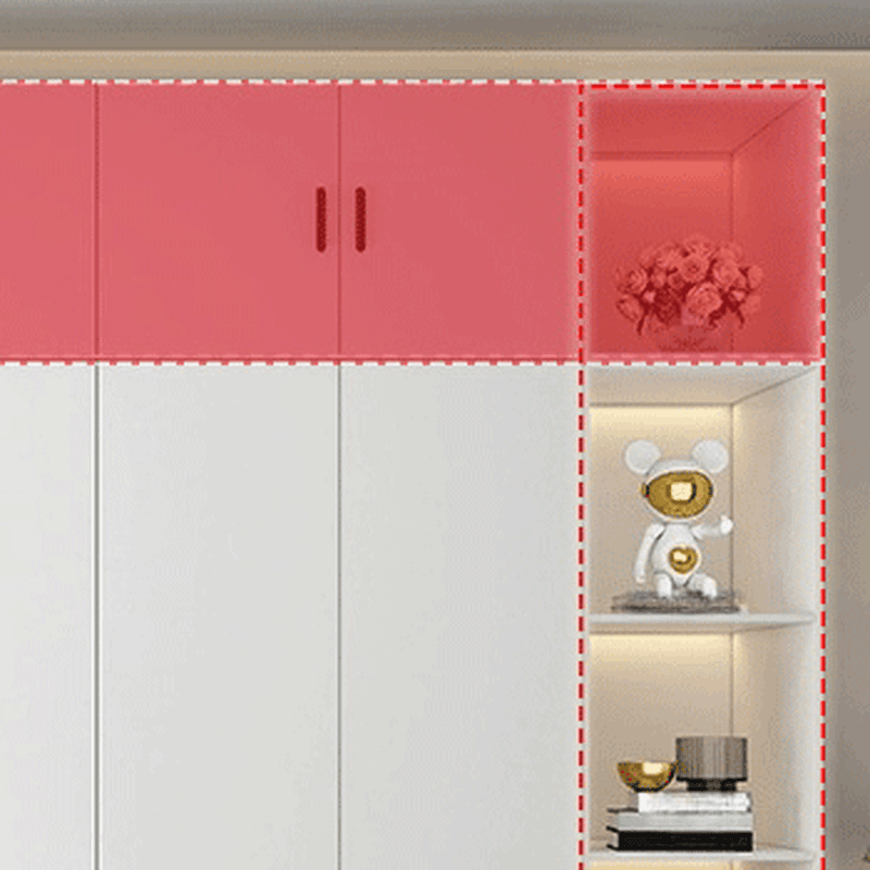 White Lumber Detached Wardrobe Closet with Soft Close Drawer, Door, Interior Shelves, and Clothing Rod - image 3
