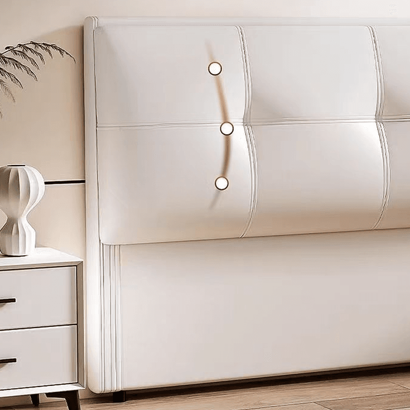 Modern Simple Style Panel Headboard with No Distressing, Piled Tufted Rectangle Design for California King/King/Queen Bed, Featuring Sponge Upholstery and Standard Height - image 12