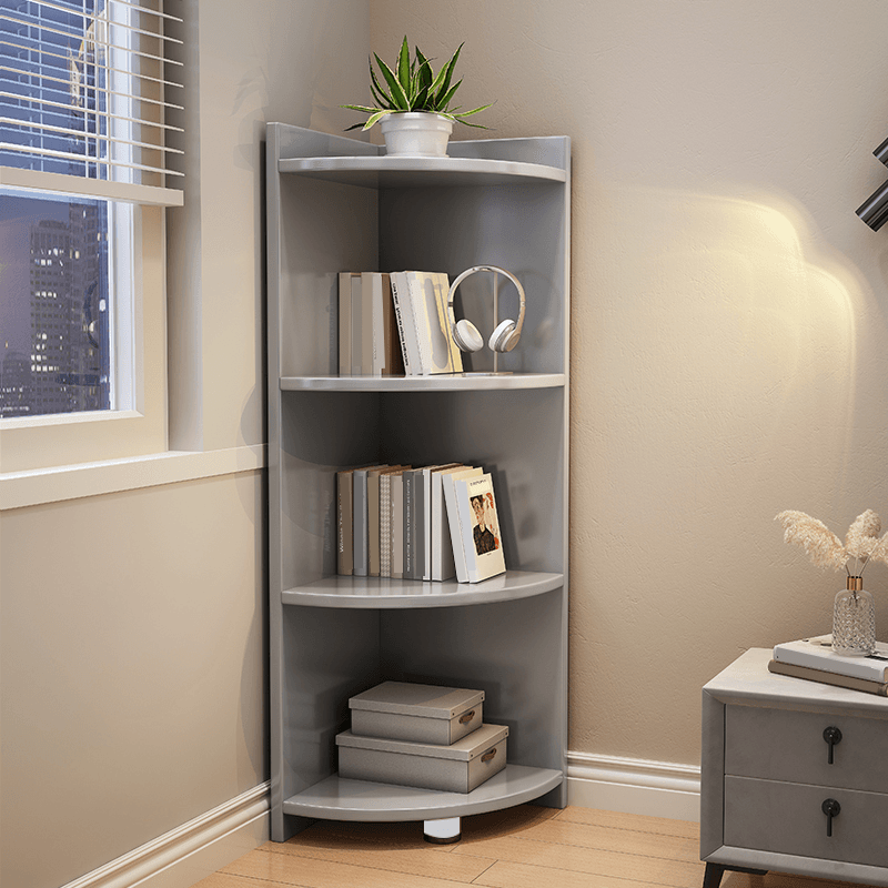 Casual Accent Chest Rubberwood White/Auburn/Gray Corner with 6 Exterior Shelves/4 Exterior Shelves/5 Exterior Shelves