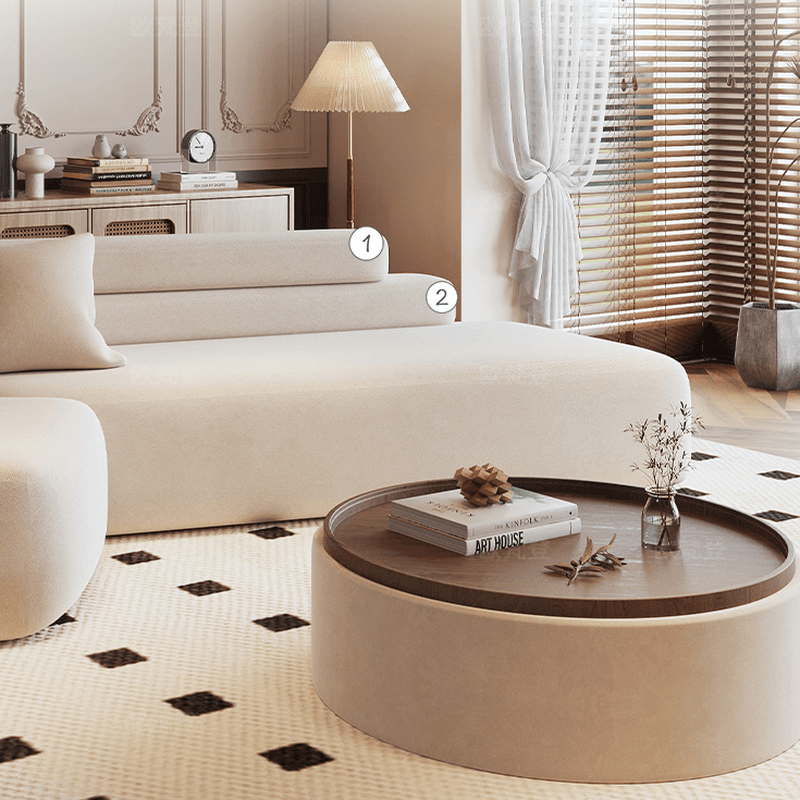 Bowed White Sofa Recliner - image 9