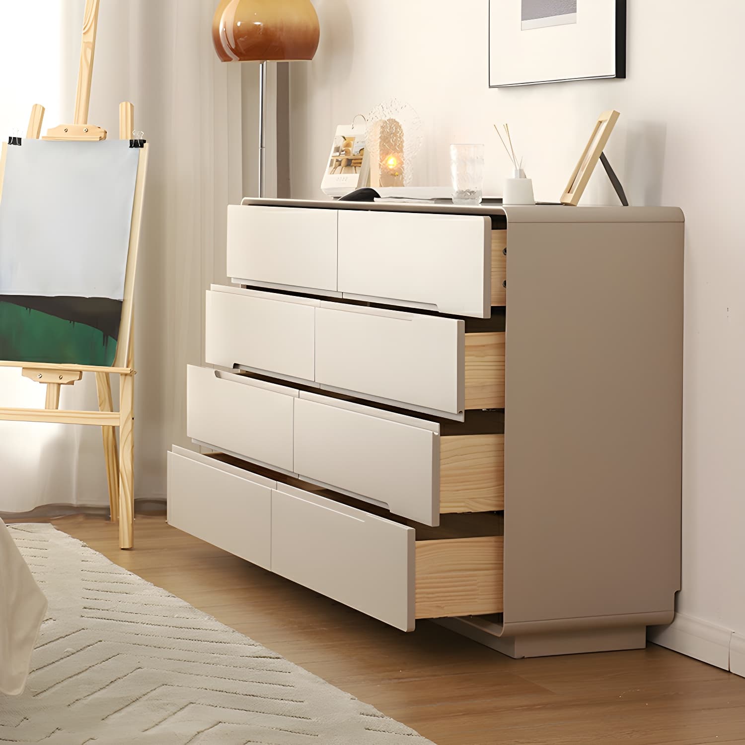 Light Oak Modern Dresser with Solid Wood Construction and Soft-Close Drawers - image 17