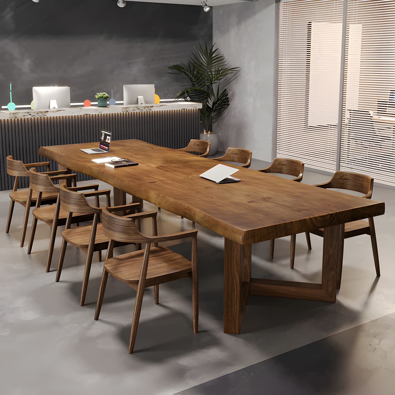 Modern Rectangle Wood Dining Table 1/4/9 Pieces Dining Set for Dining Room