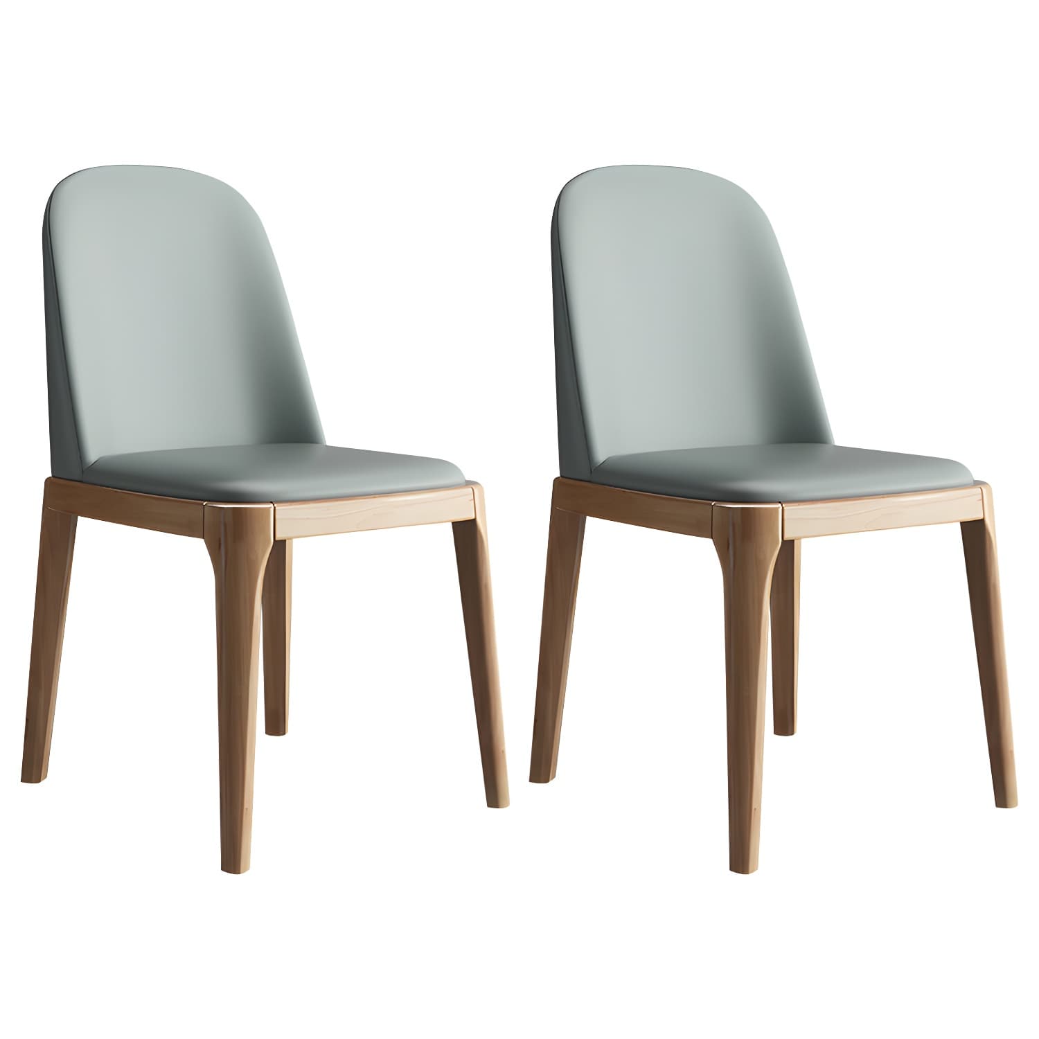Scandinavian Home Side Chair Solid Back Wood Upholstered Dining Room Chair - image 9