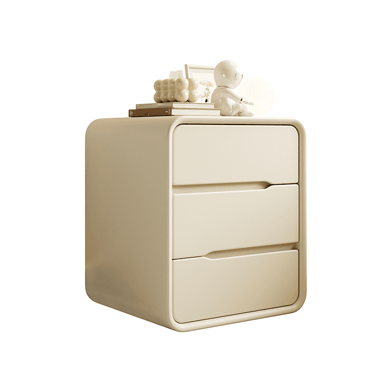 Art Deco Bedside Cabinet Nightstand Engineered Wood with 3 Drawers - image 15