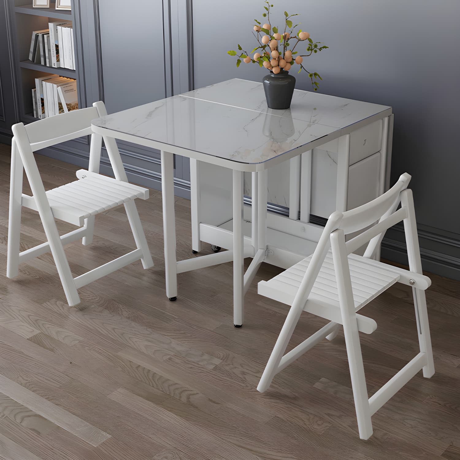 1/3/5/7 Piece Rectangle Shape Modern Style Dining Table Set with Chair - image 3