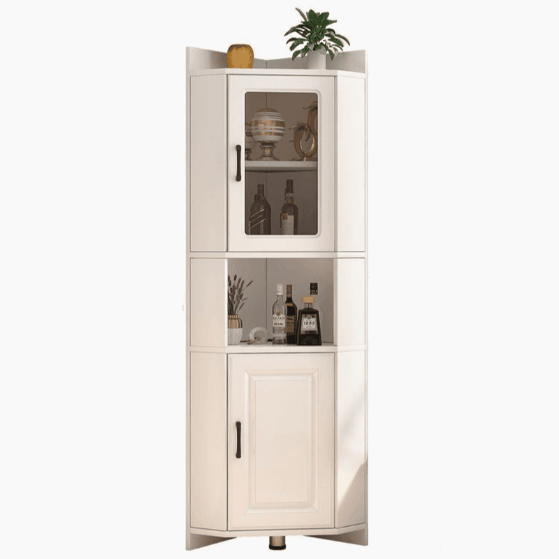 Gray/Wood Grain Unattached Accent Cabinet with Engineered Wood for Living Room - image 9