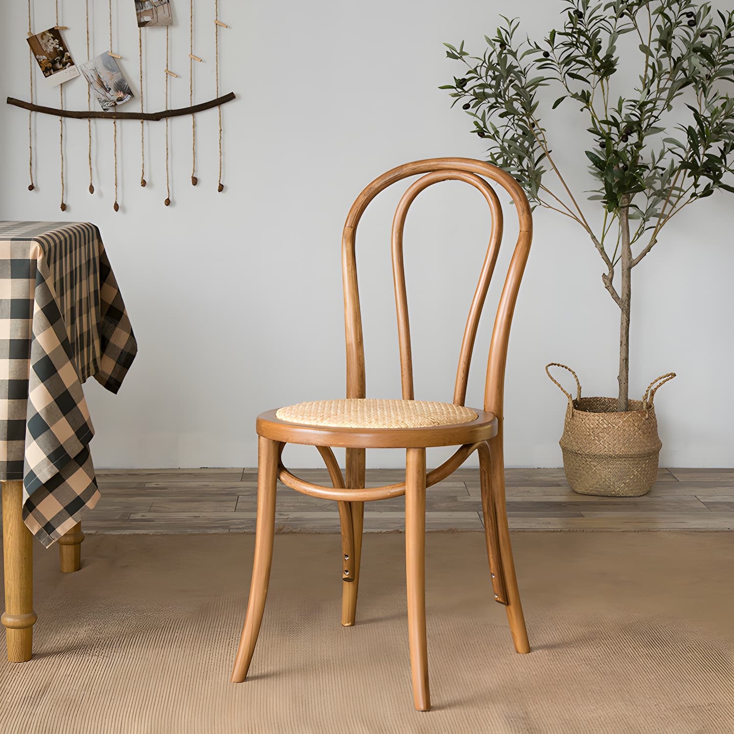 Modern Solid Beech Wood Chairs Kitchen Dining Windsor Back Side Chair Set - image 3