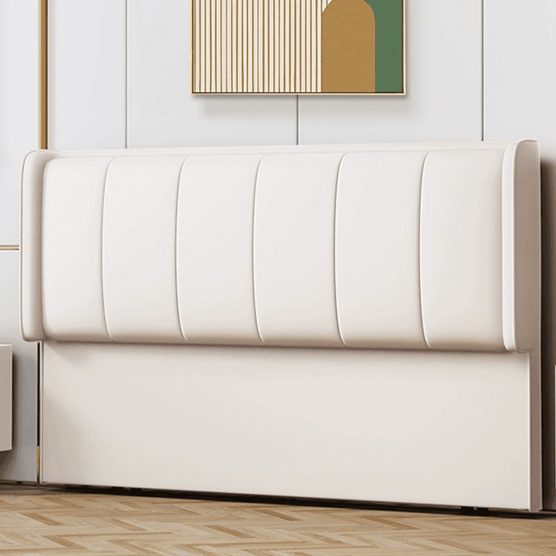 Simplistic Style Wingback Headboard in Lumber with No Distressing, Rectangular Shape for King/Queen/Full Bed, Featuring Sponge Upholstery and Standard Height