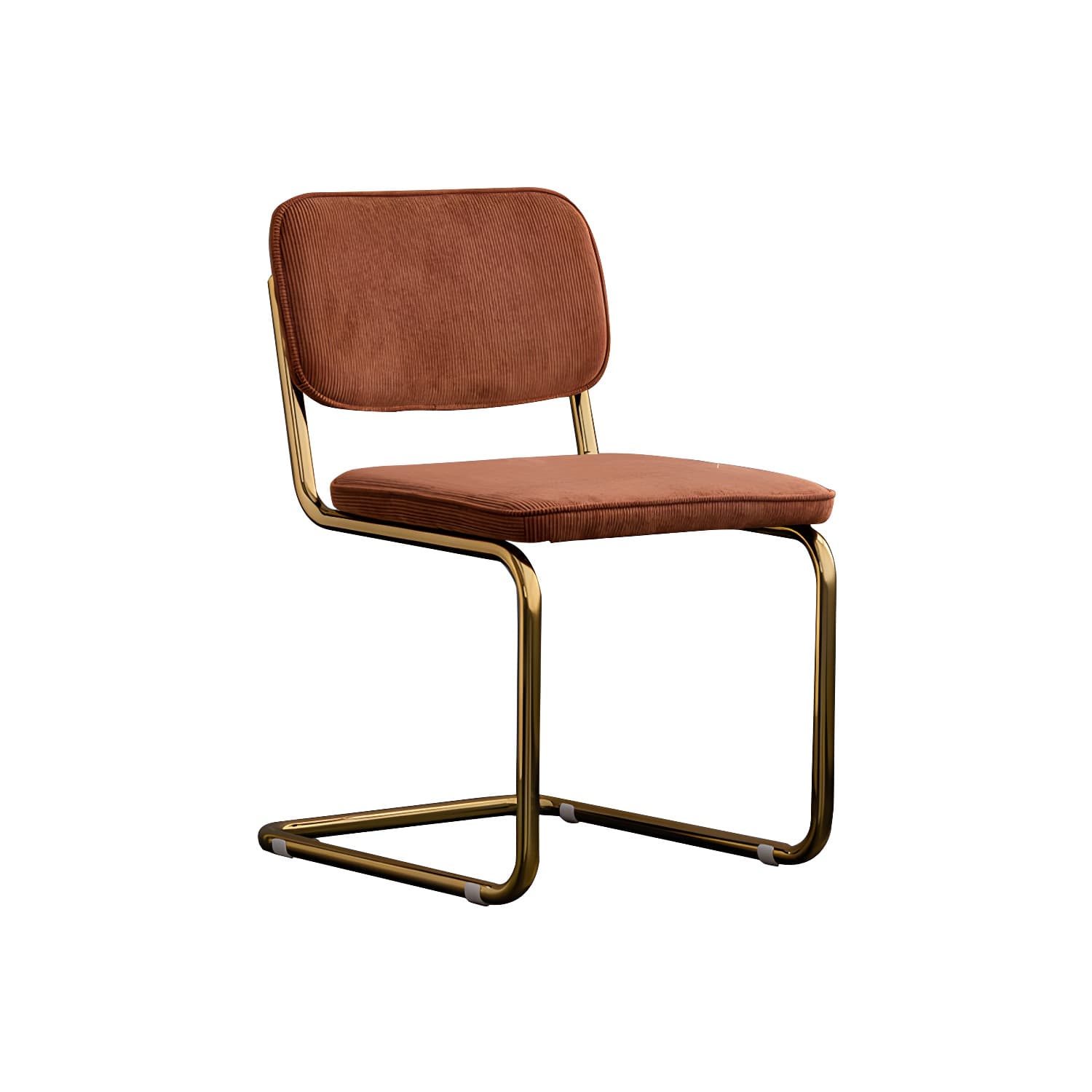 Contemporary Style Dining Chairs Armless Open Back Chairs with Metal Legs