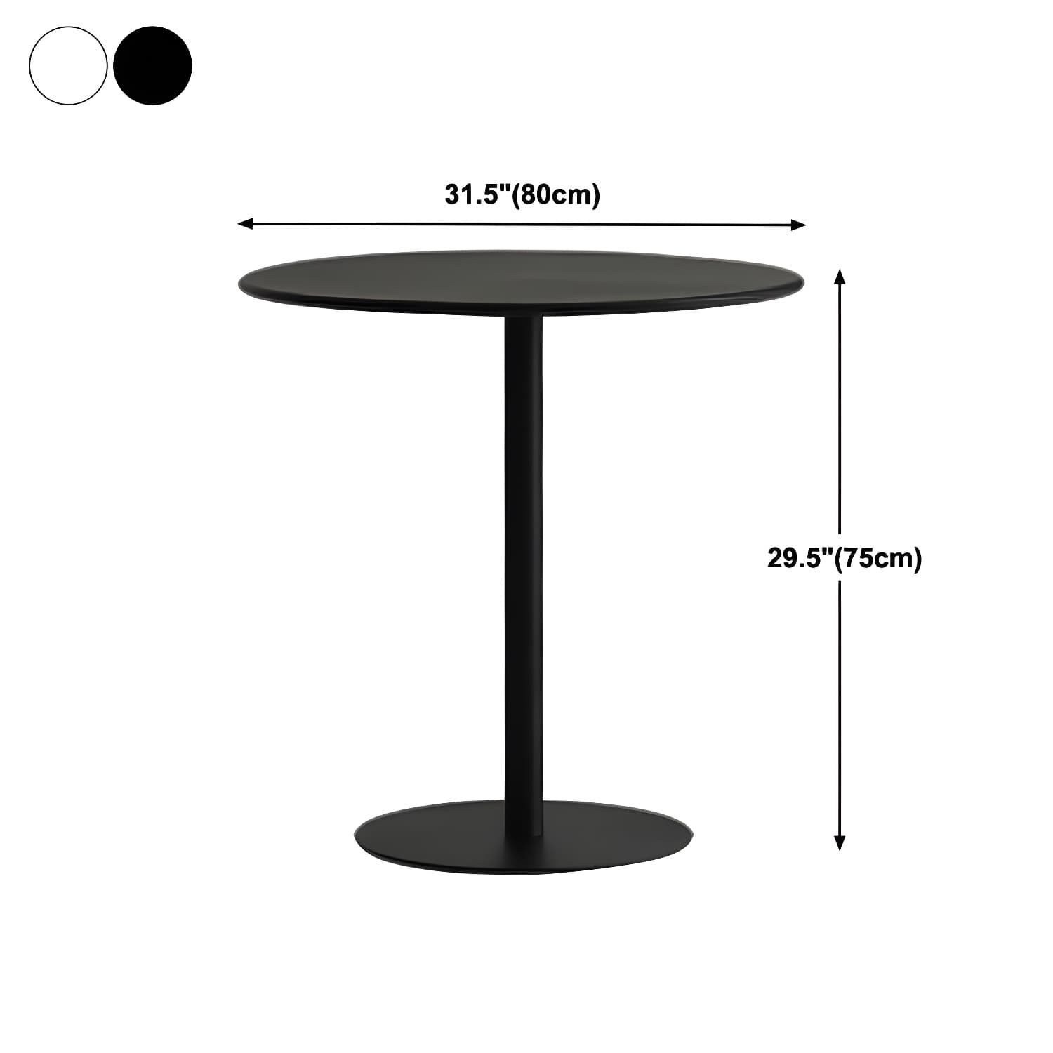 Round Pedestal Dinette Table Simplicity Style Dining Site Table for Home Use - image 20