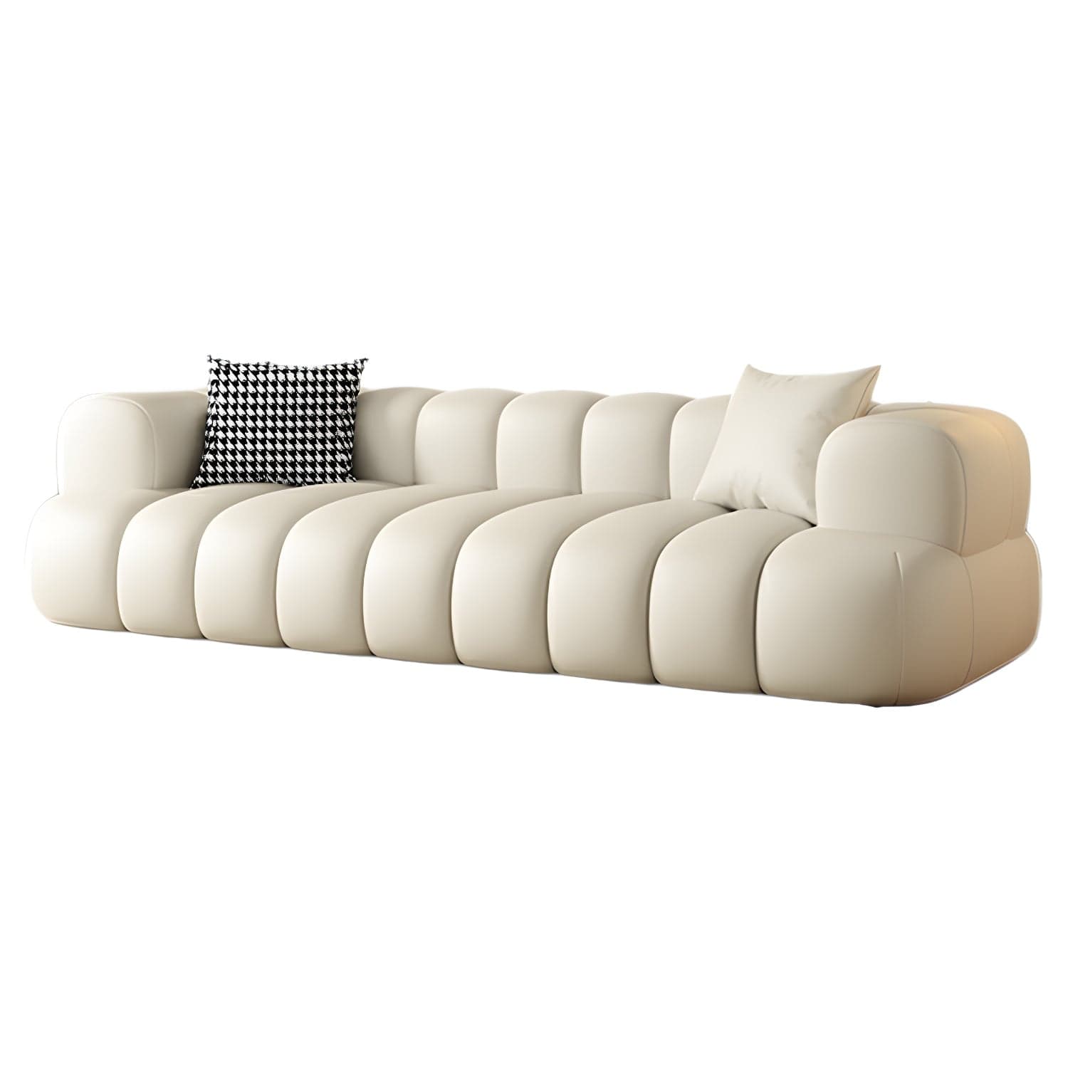 Modern Wood Frame Sofa with Tuxedo Arms and Solid Color Upholstery in Standard Size - image 6