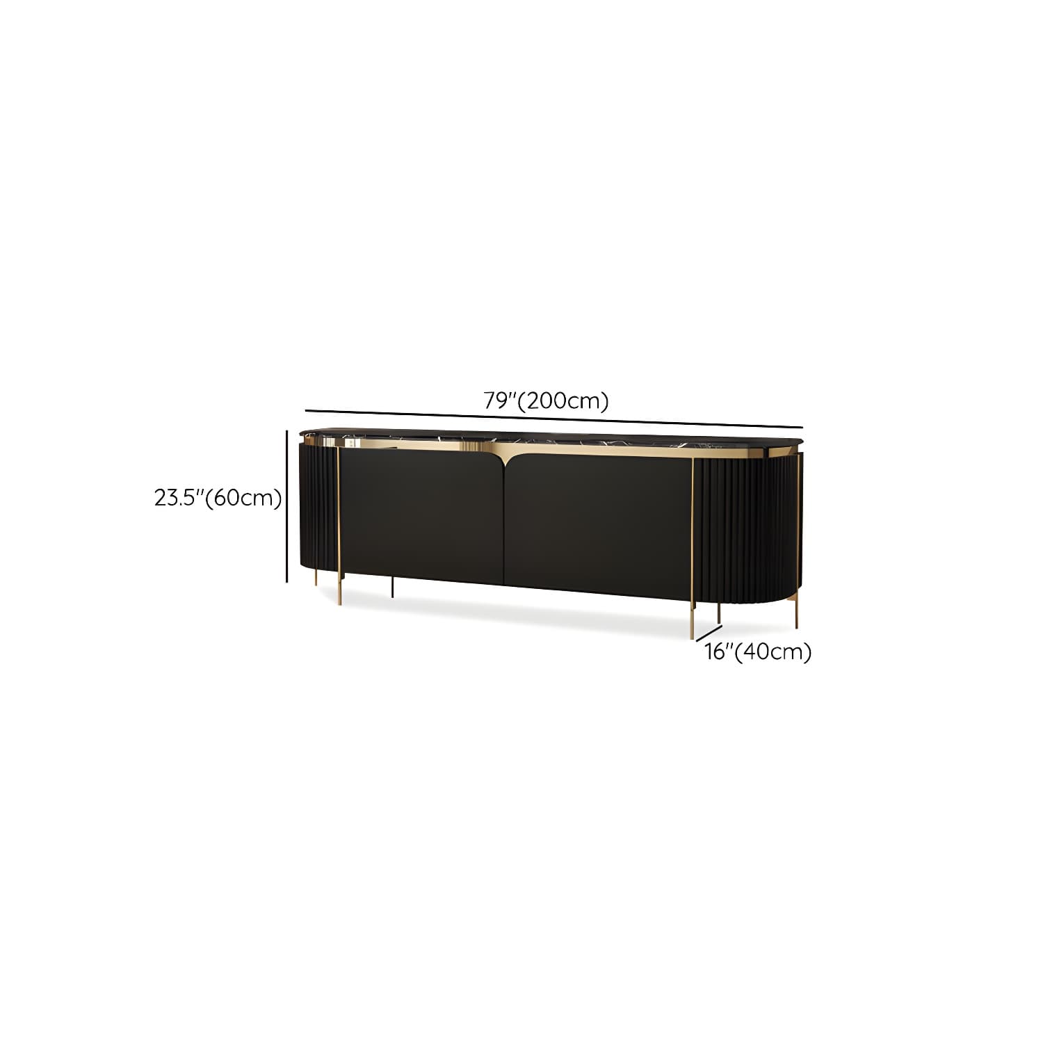 Marble TV Media Console Contemporary TV Console for Living Room - image 13