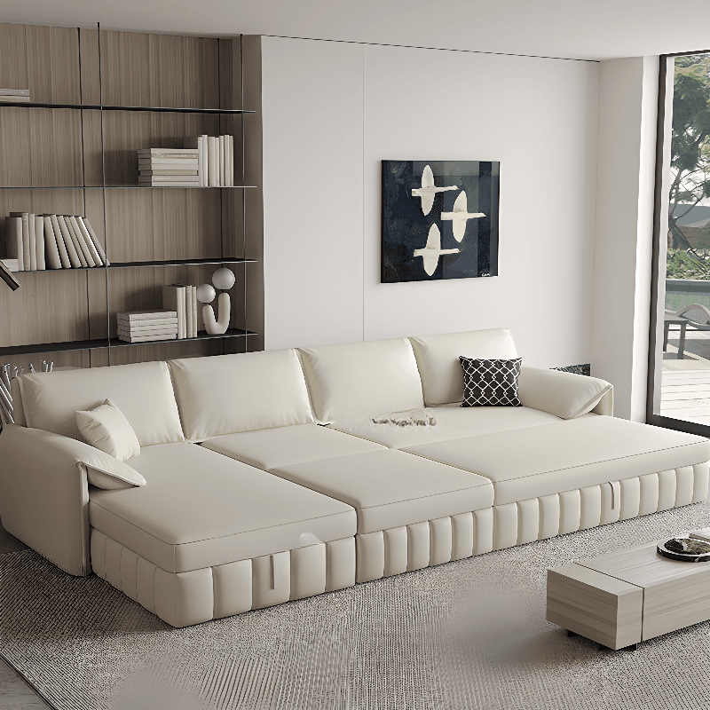 L-Shape/Straight Left Hand Facing/Horizontal Sofa Recliner/Convertible Sofa with Under-seat-storage