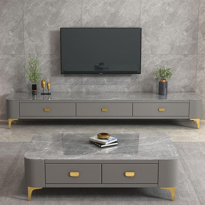 Modern Oblong Stone Coffee Table with Water and Scratch Resistant - image 20