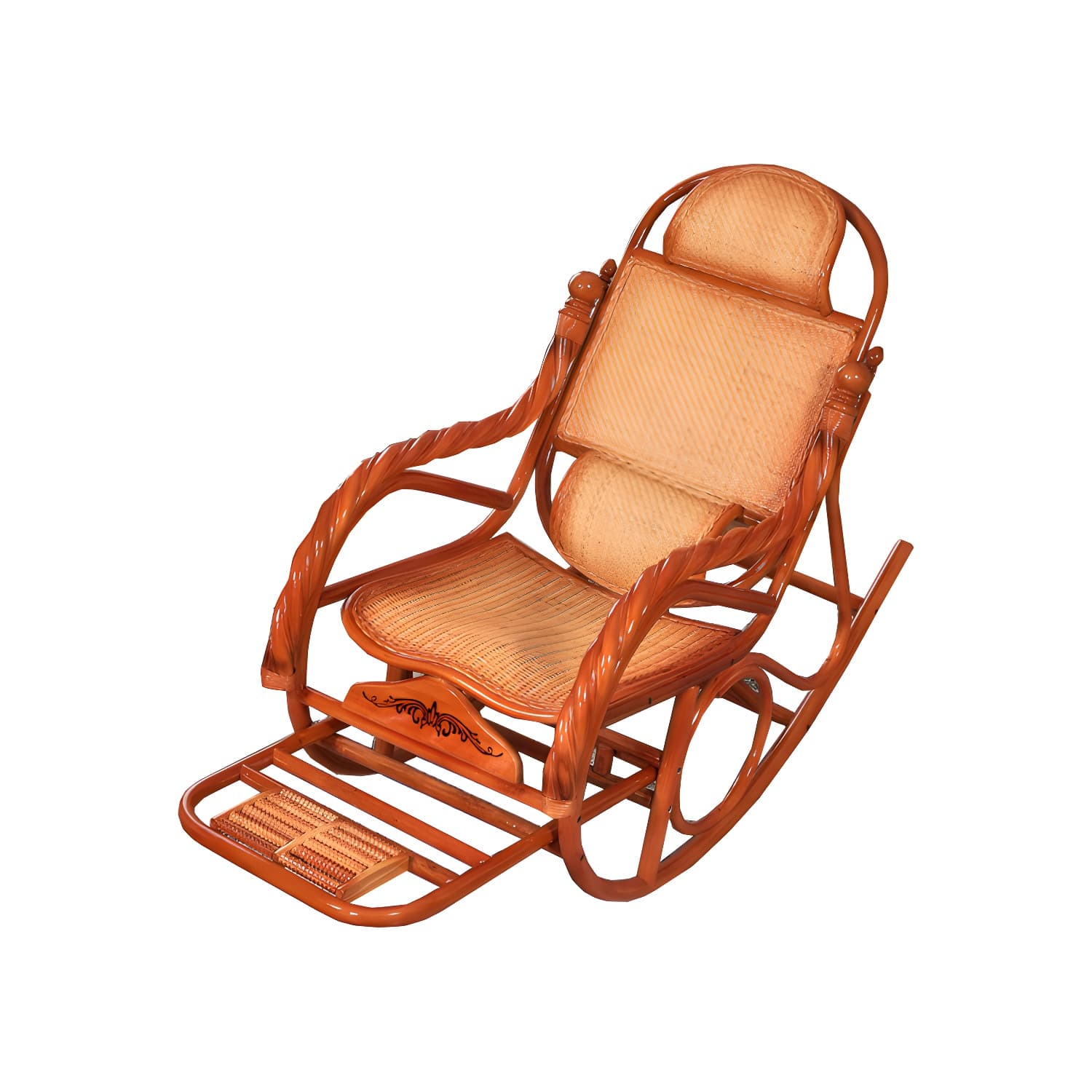 Mid Century Modern Recliner Chair Rattan/Wicker Recliner Chair for Living Room - image 21