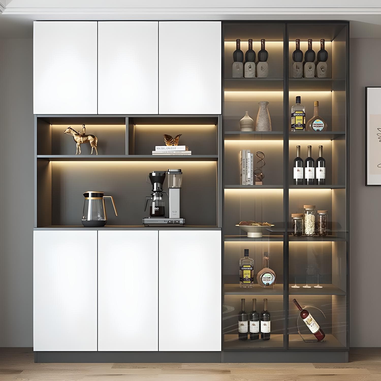 Modern Living Room Manufactured Wood Sideboard with Lighting - image 10