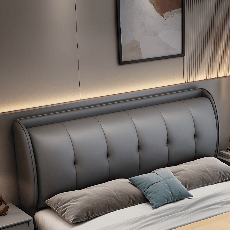 Modish Timber Panel Headboard with No Distressing, Arched/Rectangle/Camelback Shape for Full/King/Queen Bed, Featuring Sponge Upholstery Fill and Standard Height - image 7
