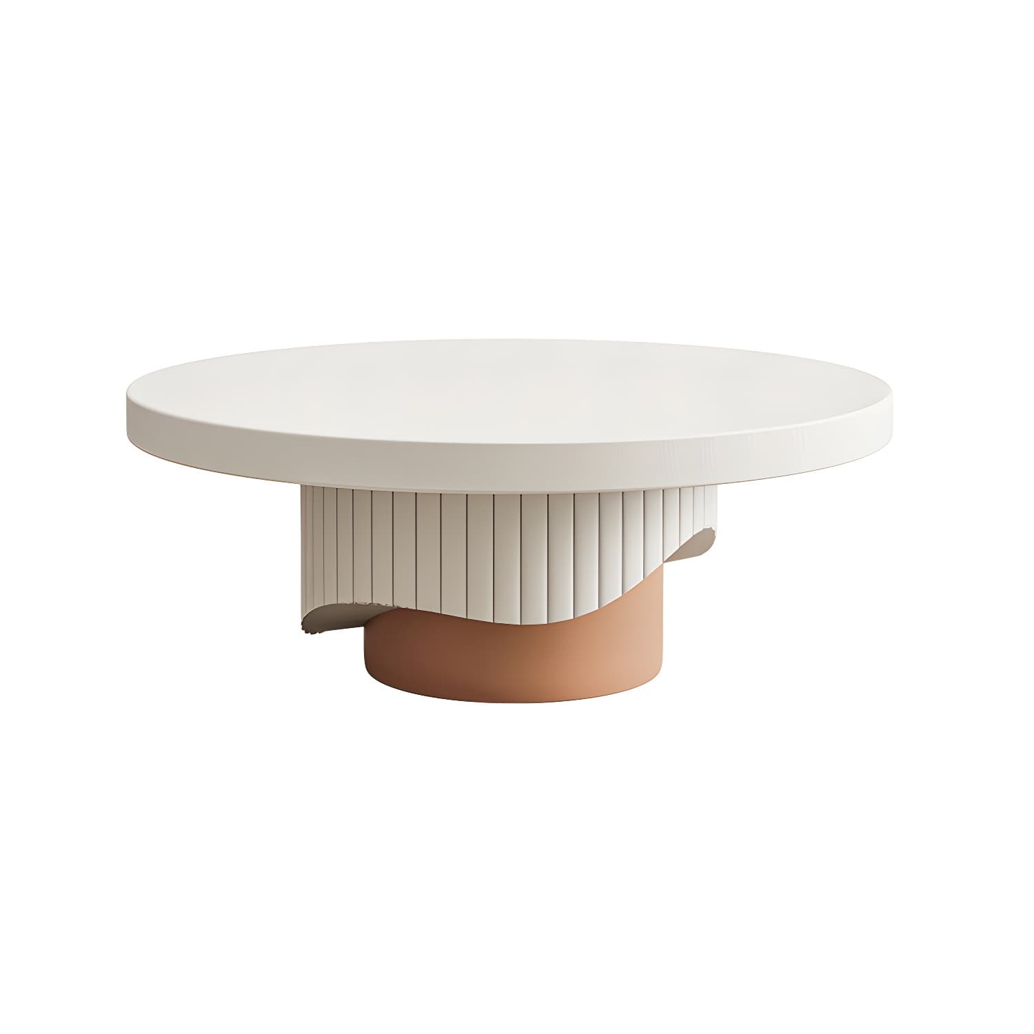 Pedestal Round Coffee Table Set Modern Minimalist Cocktail Table - image 16