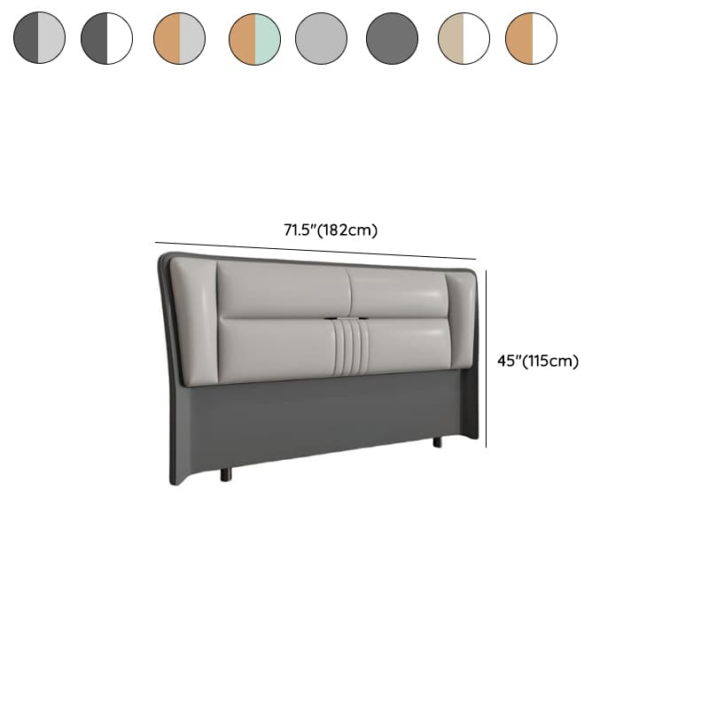 Trendy Wingback Headboard with No Distressing in Natural Wood, Rectangle Shape for Full/Queen Bed with Sponge Upholstery and Standard Height - image 15