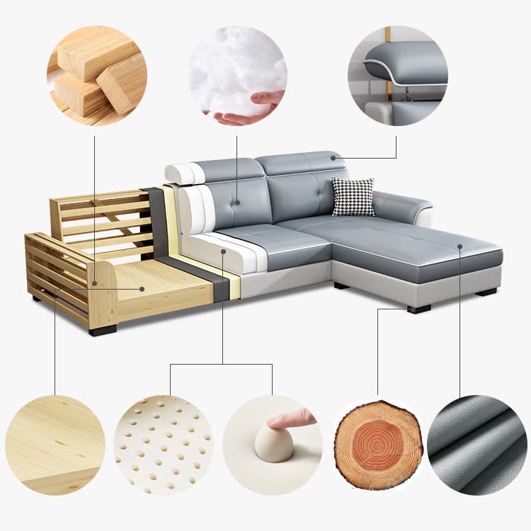 Modern Comfortable Tech Cloth Upholstery 7-Piece Sectional Sofa Set for Style-Loving Women - image 19