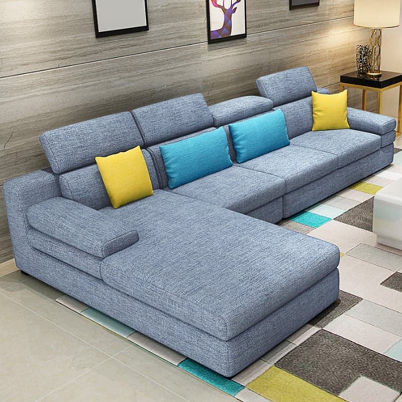 Modern L-Shaped Left Orientation Sectional Sofa in Large Size - image 5