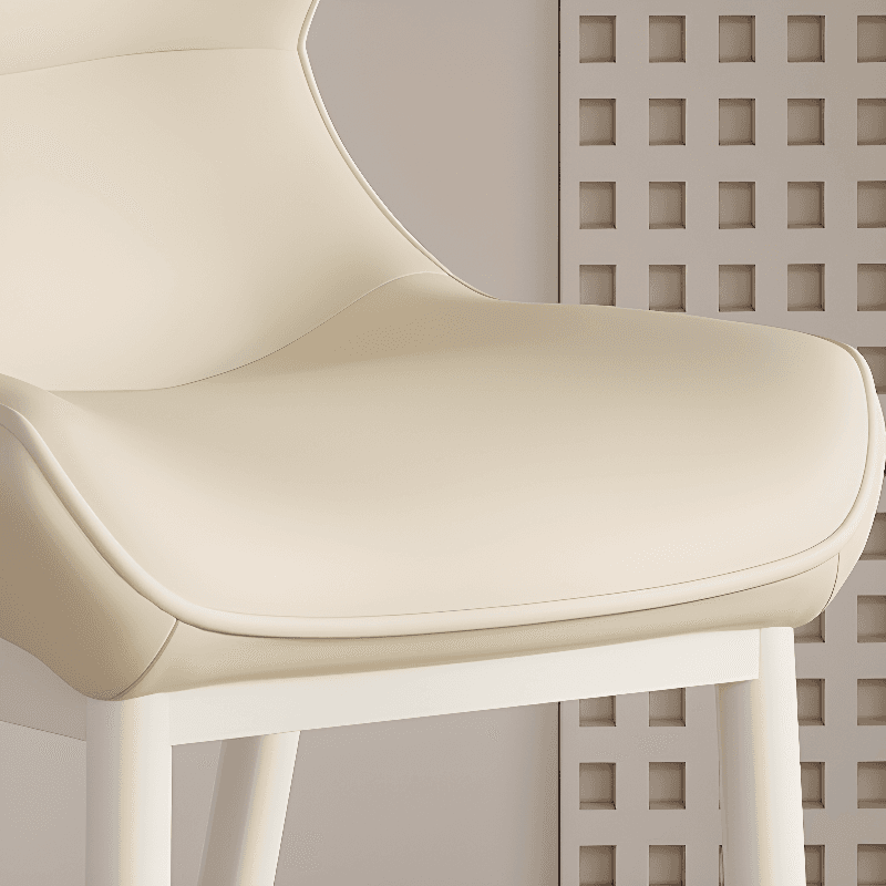 Contemporary Dinette Armless Chair with Solid Back Panel, Upholstered in Steel and Foot Pads - image 8